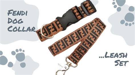 fendi dog leash and collar|Fendi dog leash.